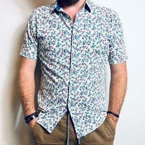 Good Man Brand Floral Casual button down  Mens Shirt Size XL